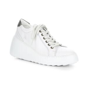 Fly London Wedge White Dile Sneaker Size 9-9.5 US / 40 EU